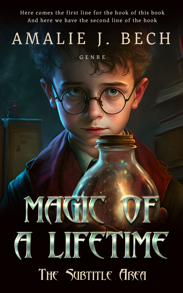 2D view of Premade Fantasy Book Cover - Zeus