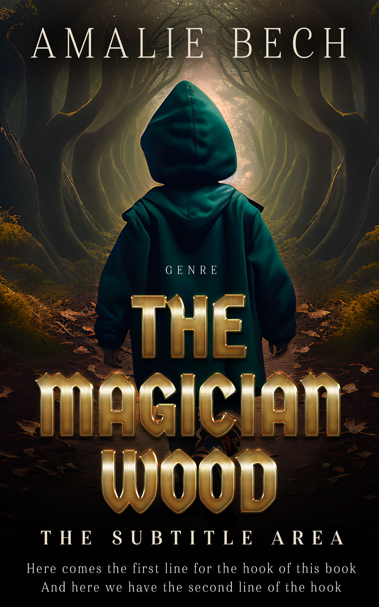 2D view of Premade Children's Book Cover - Log Cabin