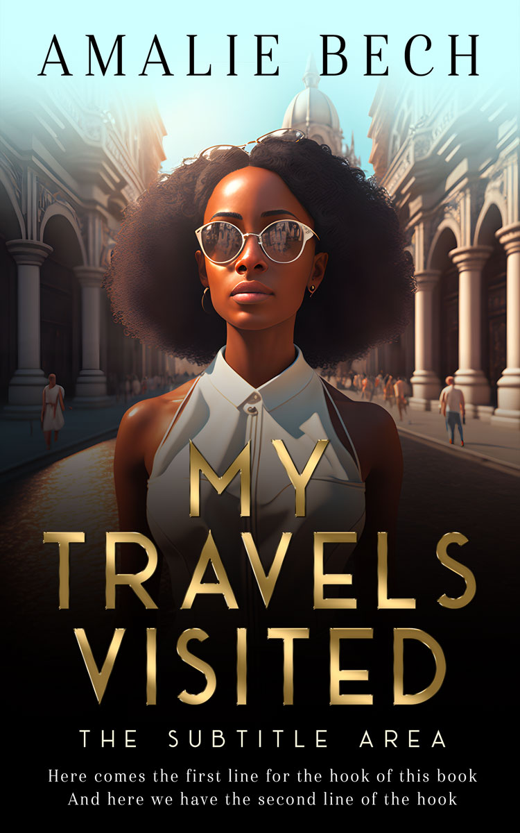 2D view of Premade Abstract Book Cover - Tasman