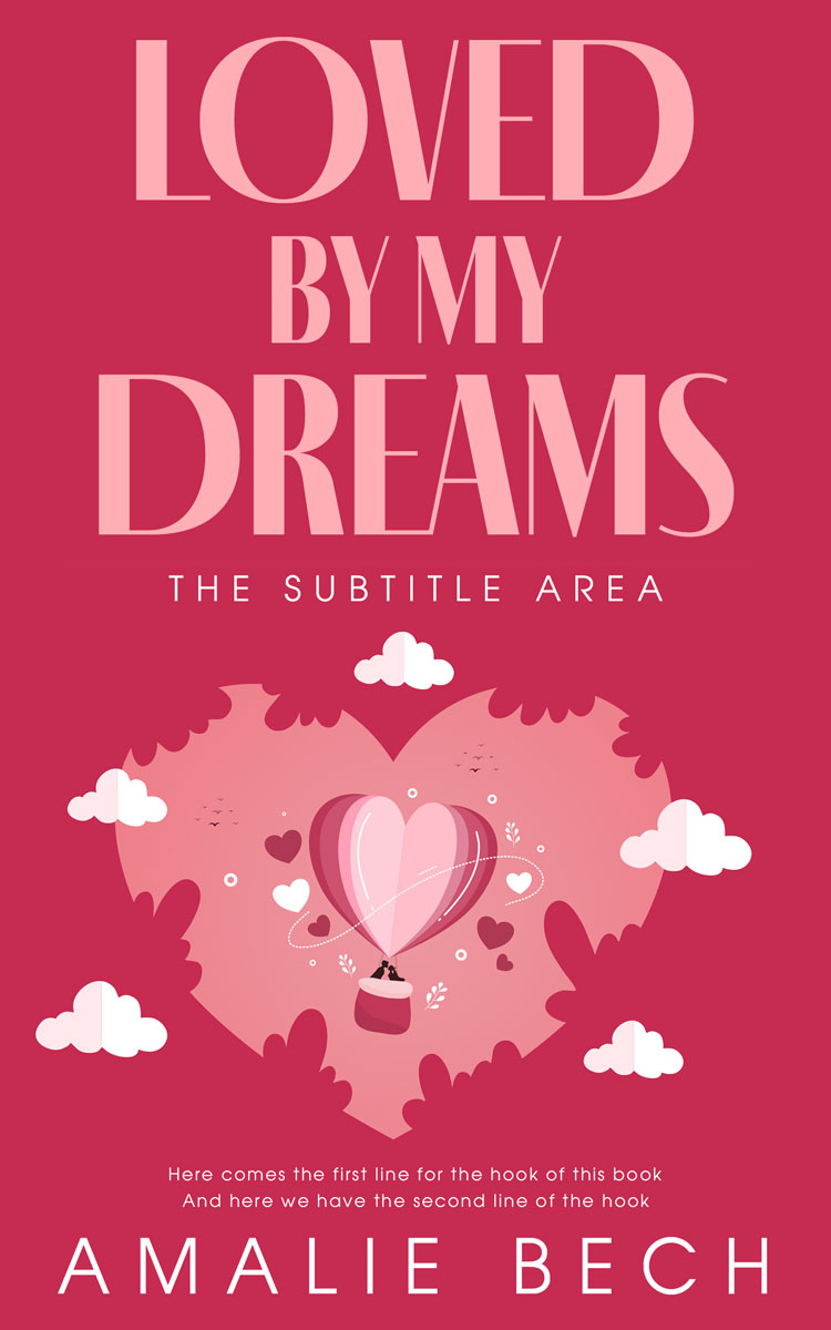 2D view of Premade Romance Book Cover - Brick Red