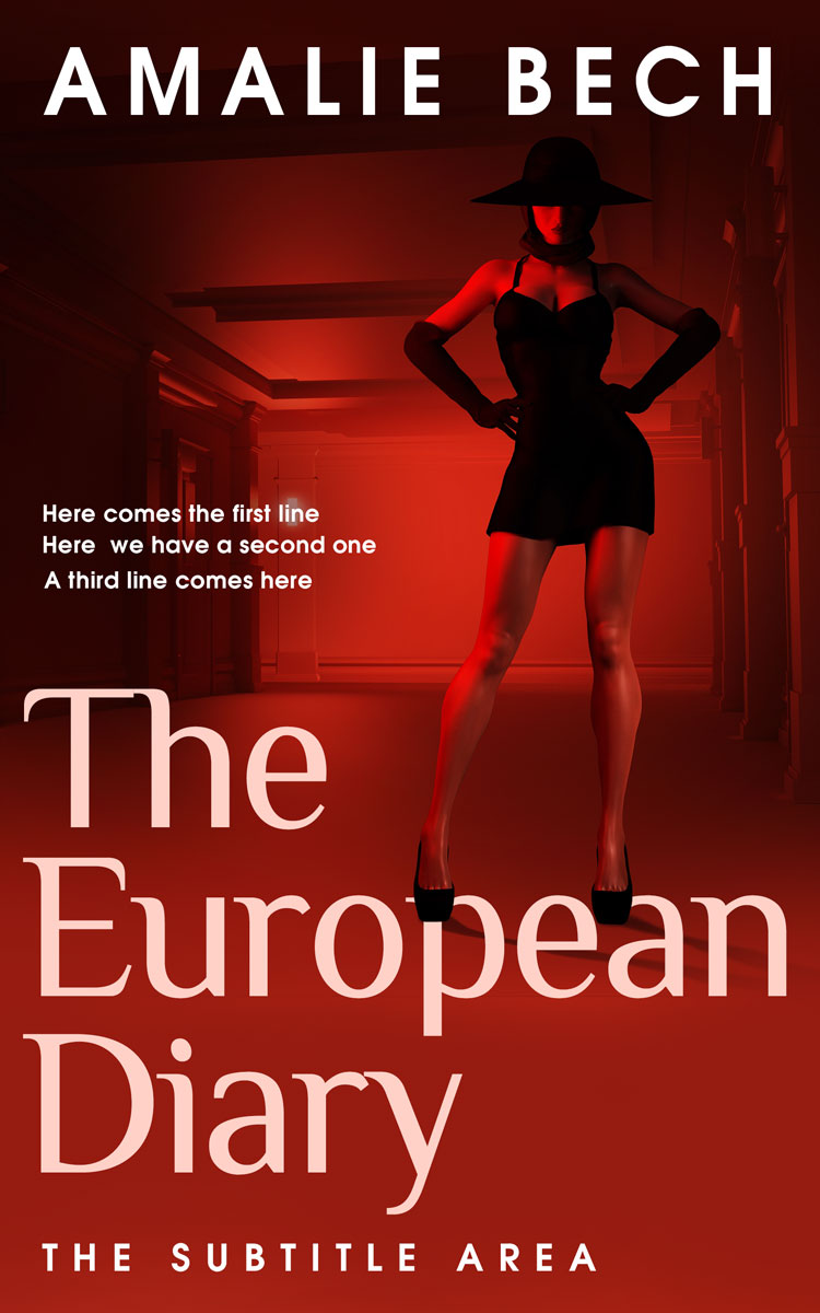 2D view of Premade Erotica Book Cover - Dark Tan