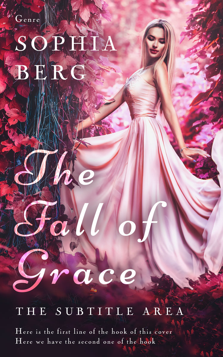 2D view of Premade Fantasy Book Cover - Vin Rouge