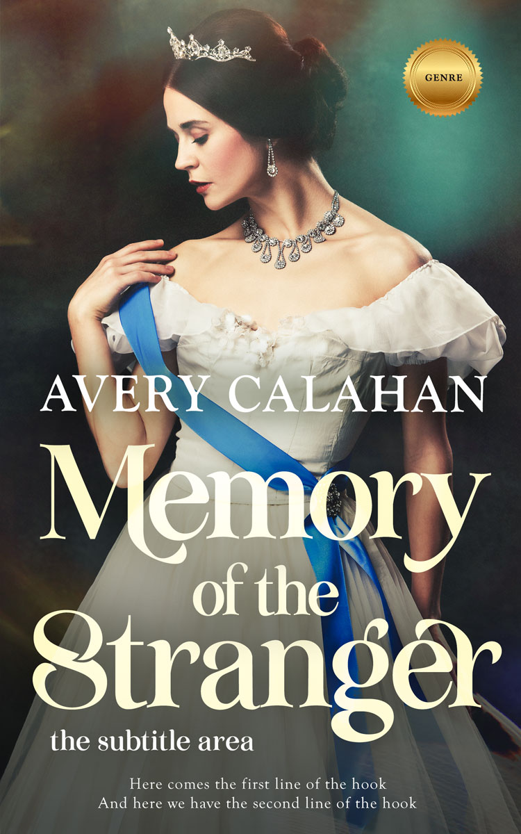 2D view of Premade Historical Book Cover - Lunar Green