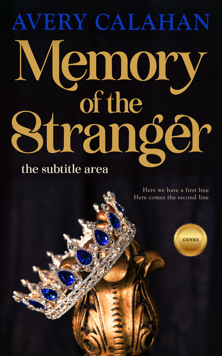 2D view of Premade Royal Romance Book Cover - Whiskey