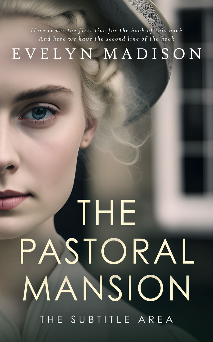 2D view of Premade Historical Book Cover - Lunar Green