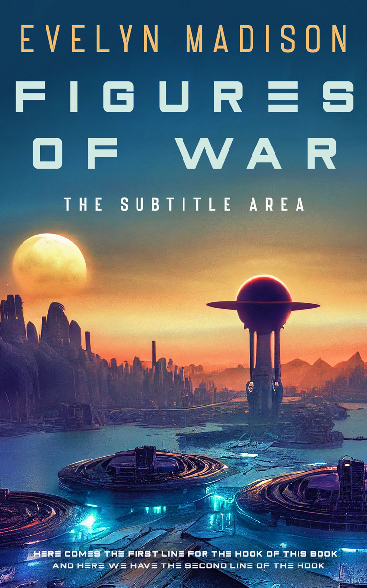 2D view of Premade Science Fiction Book Cover - San Juan