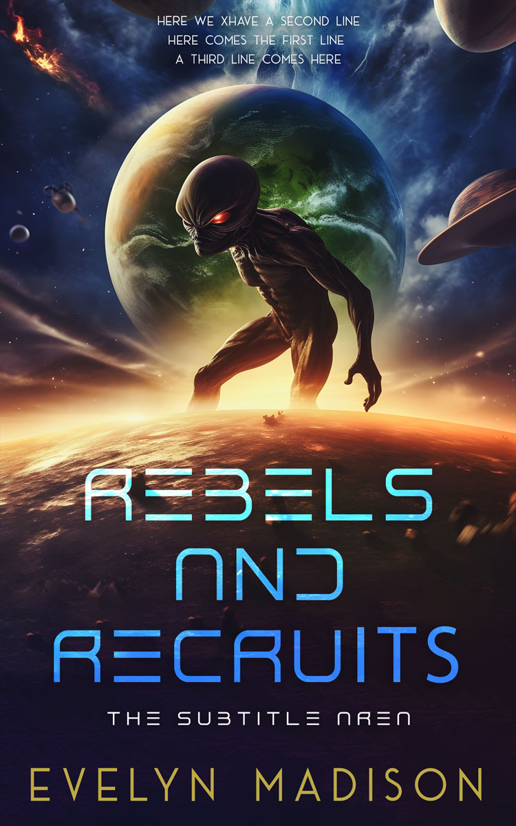 2D view of Premade Science Fiction Book Cover - Charade