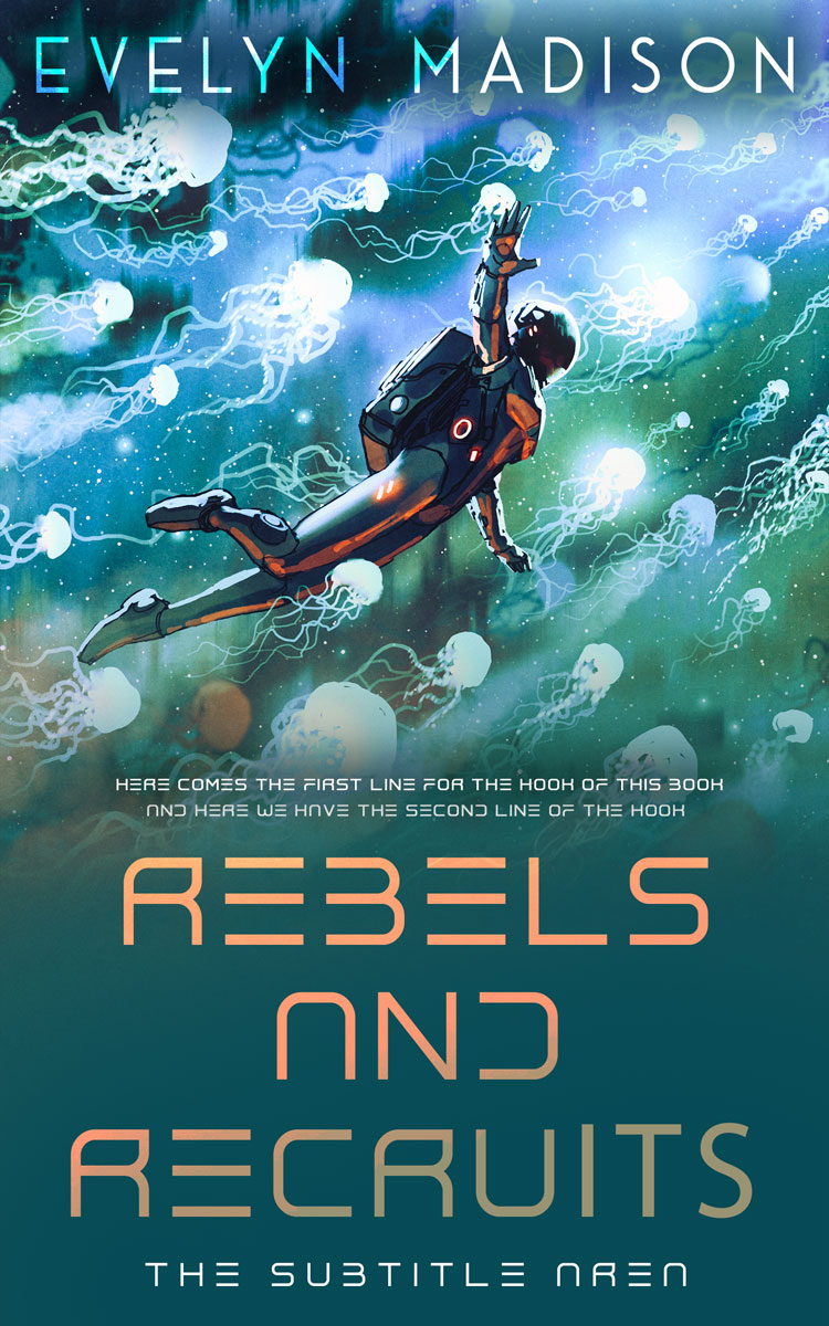 2D view of Premade Science Fiction Book Cover - Blue Dianne