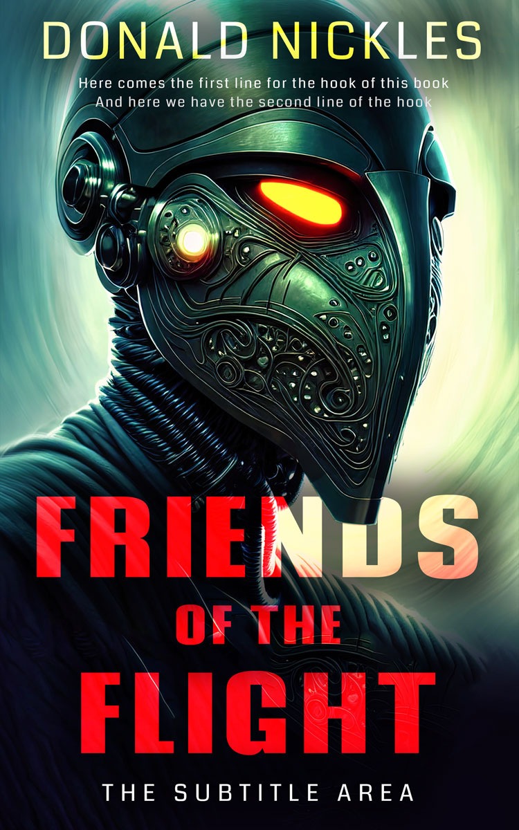 2D view of Premade Science Fiction Book Cover - Tonys Pink