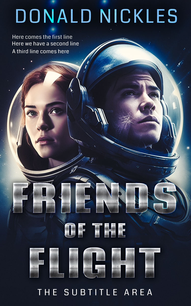 2D view of Premade Science Fiction Book Cover - Mirage