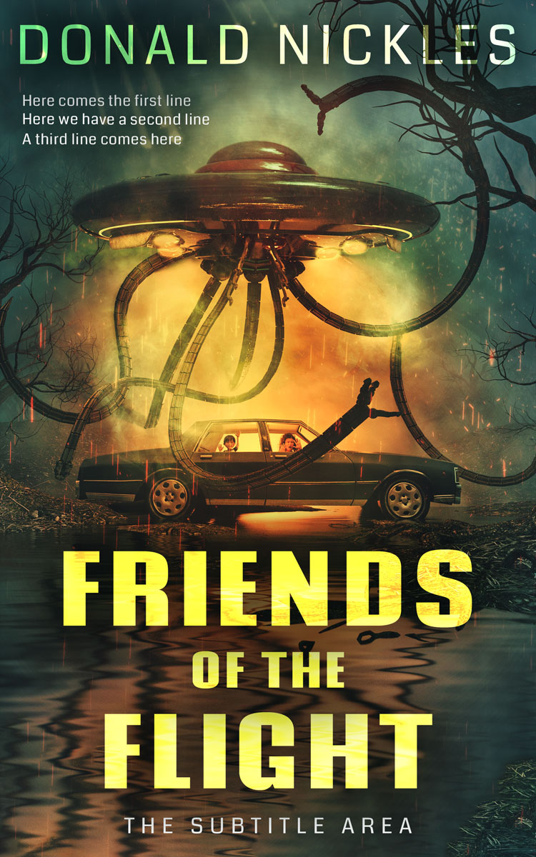 2D view of Premade Science Fiction Book Cover - Heavy Metal