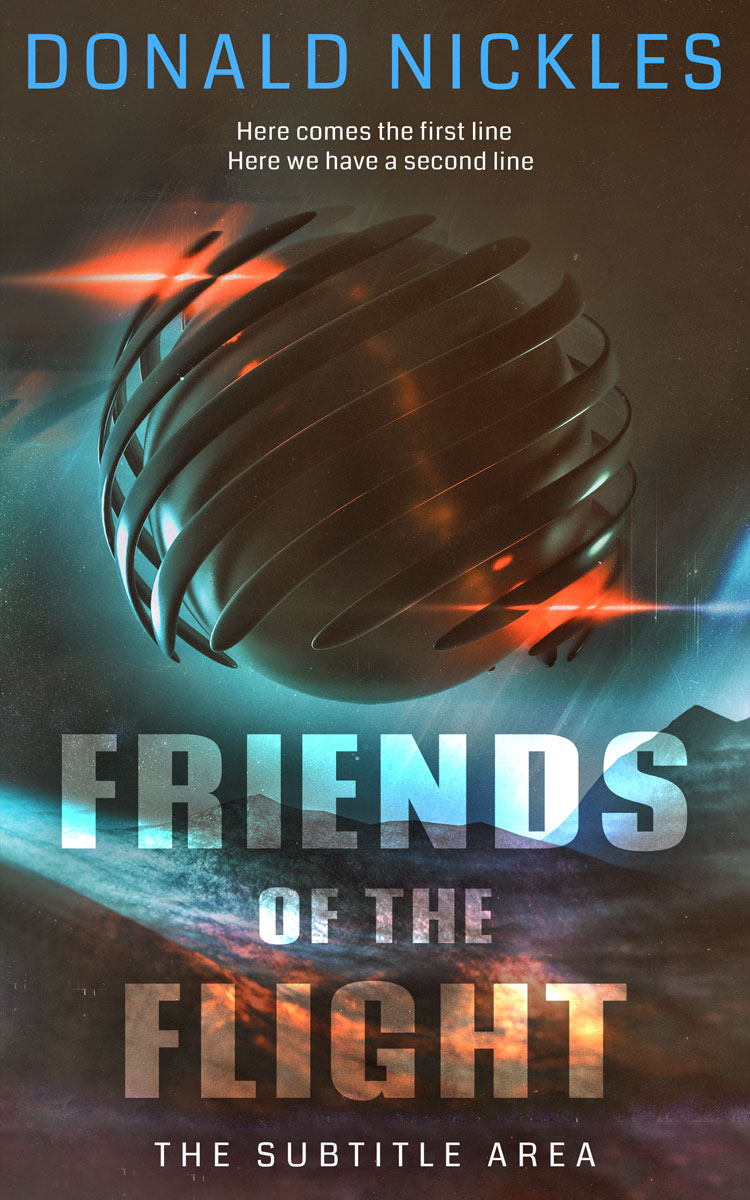 2D view of Premade Science Fiction Book Cover - Taupe