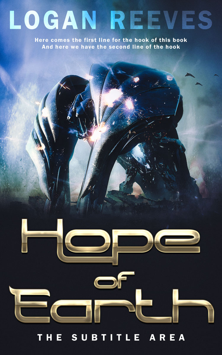 2D view of Premade Science Fiction Book Cover - Loblolly