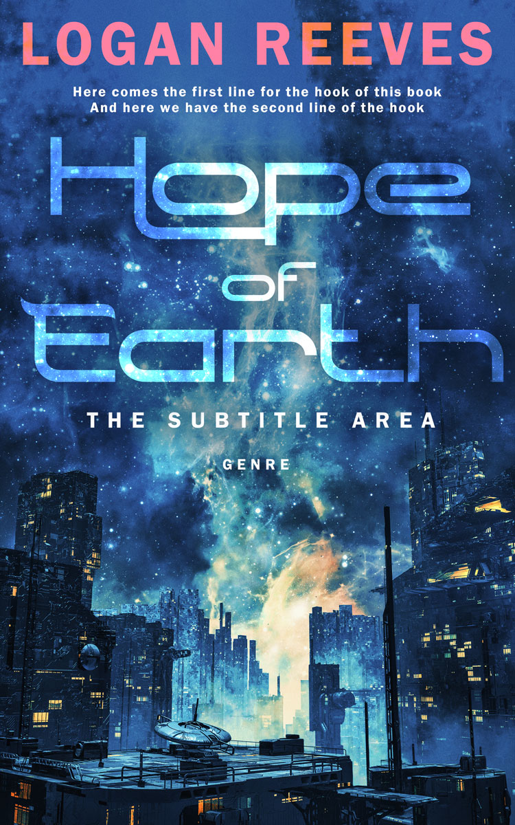 2D view of Premade Science Fiction Book Cover - Astronaut