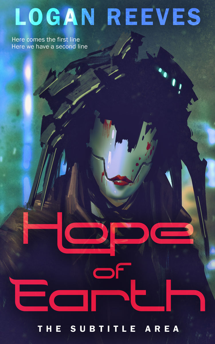 2D view of Premade Science Fiction Book Cover - Ebony Clay