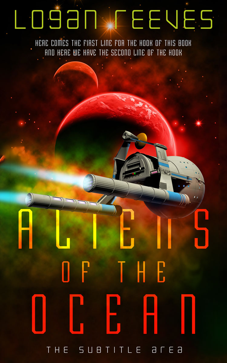 2D view of Premade Science Fiction Book Cover - Cannon Black