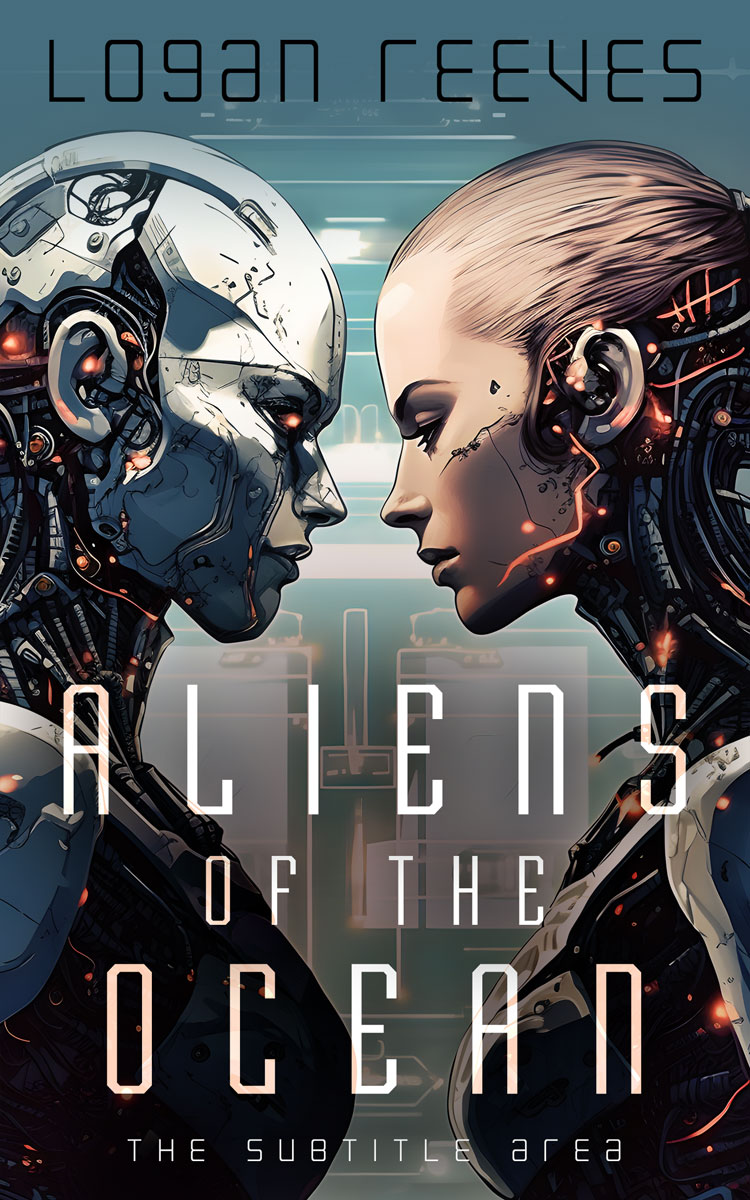 2D view of Premade Science Fiction Book Cover - Outer Space