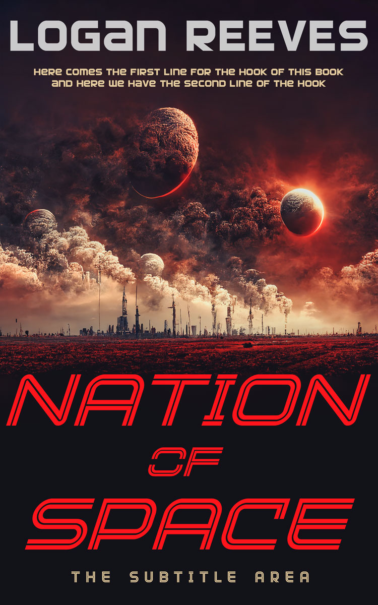 2D view of Premade Science Fiction Book Cover - Japonica