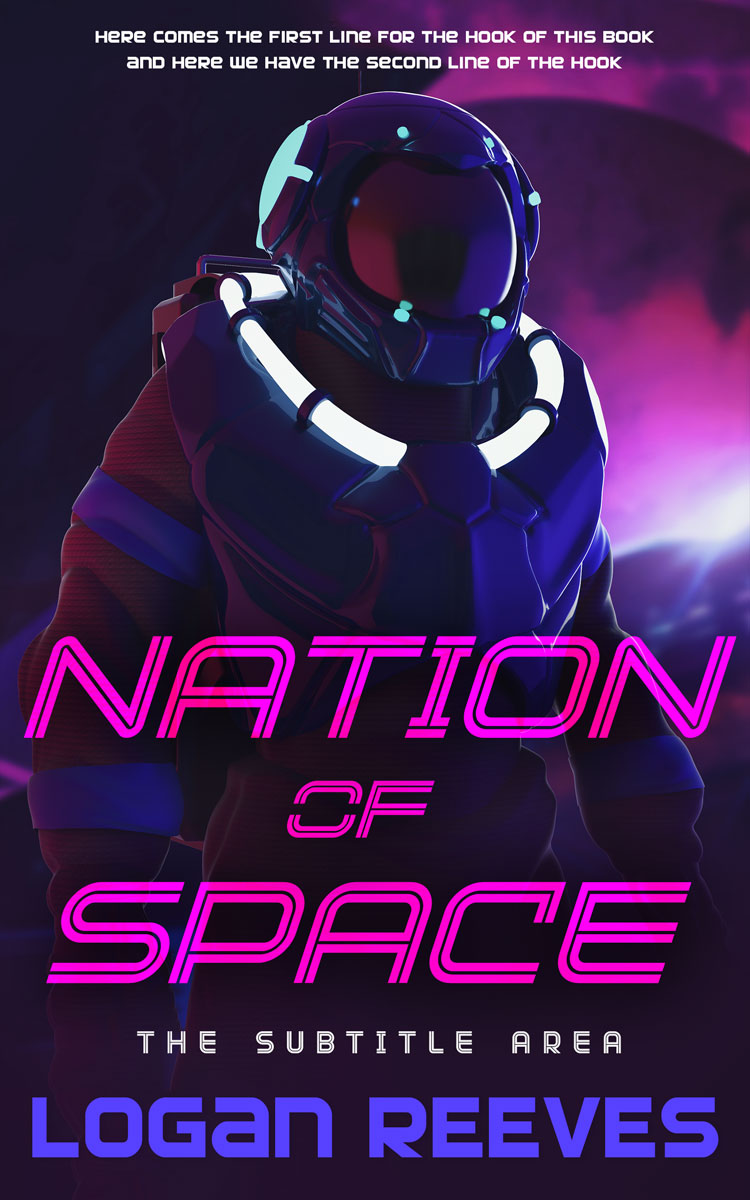 2D view of Premade Science Fiction Book Cover - Revolver