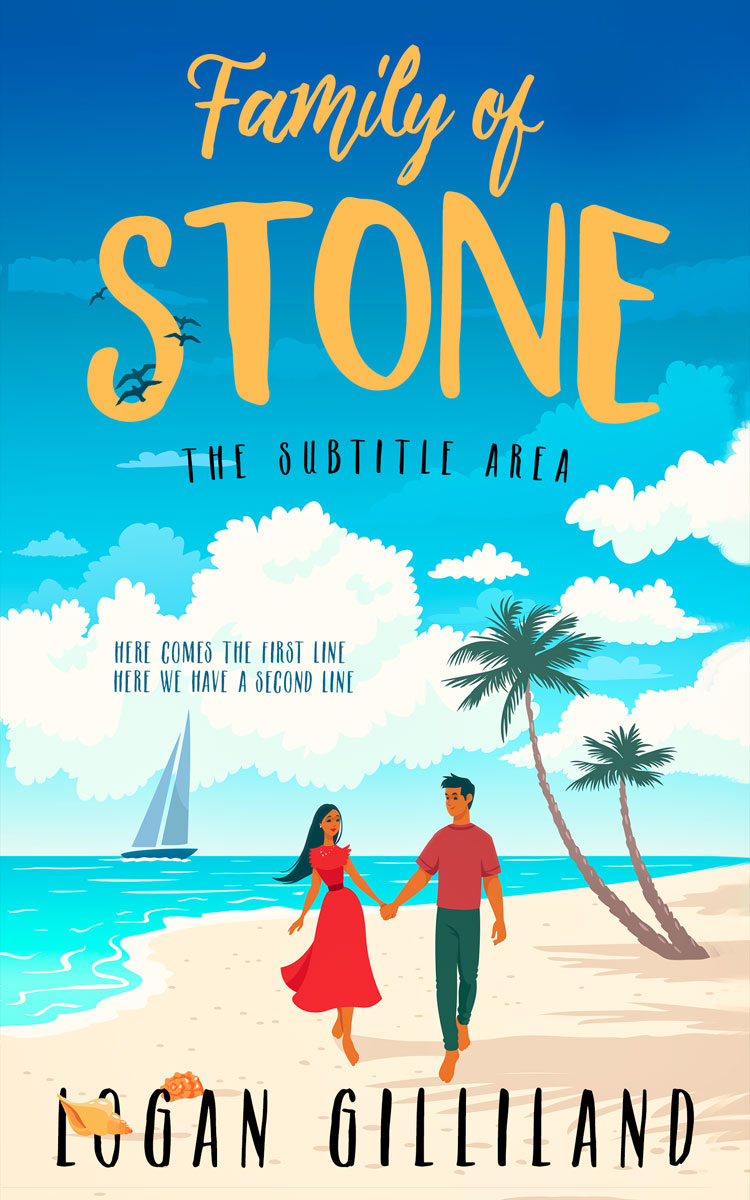 2D view of Premade Romance Book Cover - Gin