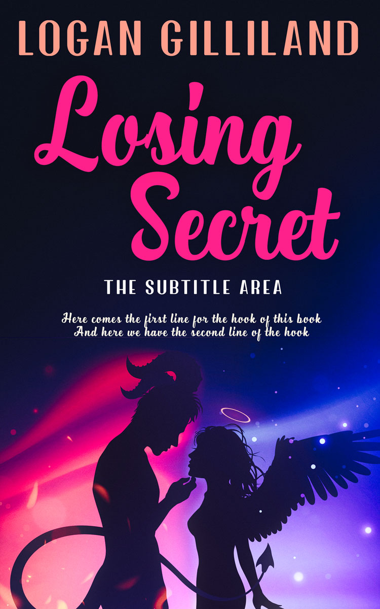 2D view of Premade Romance Book Cover - Deep Blush