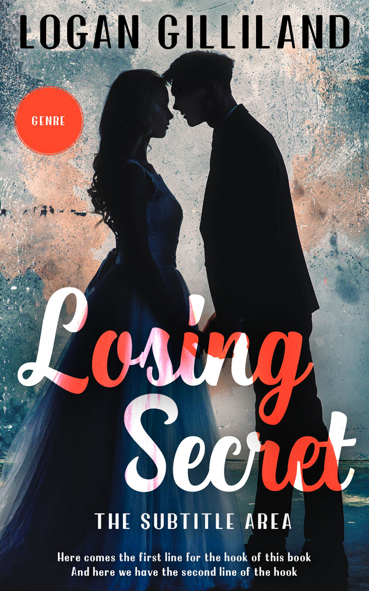 2D view of Premade Romance Book Cover - Ebony Clay