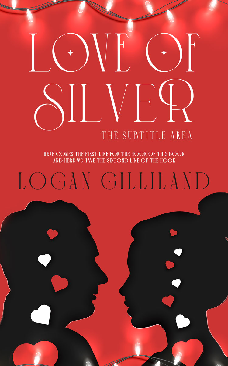 2D view of Premade Romance Book Cover - Cod Gray