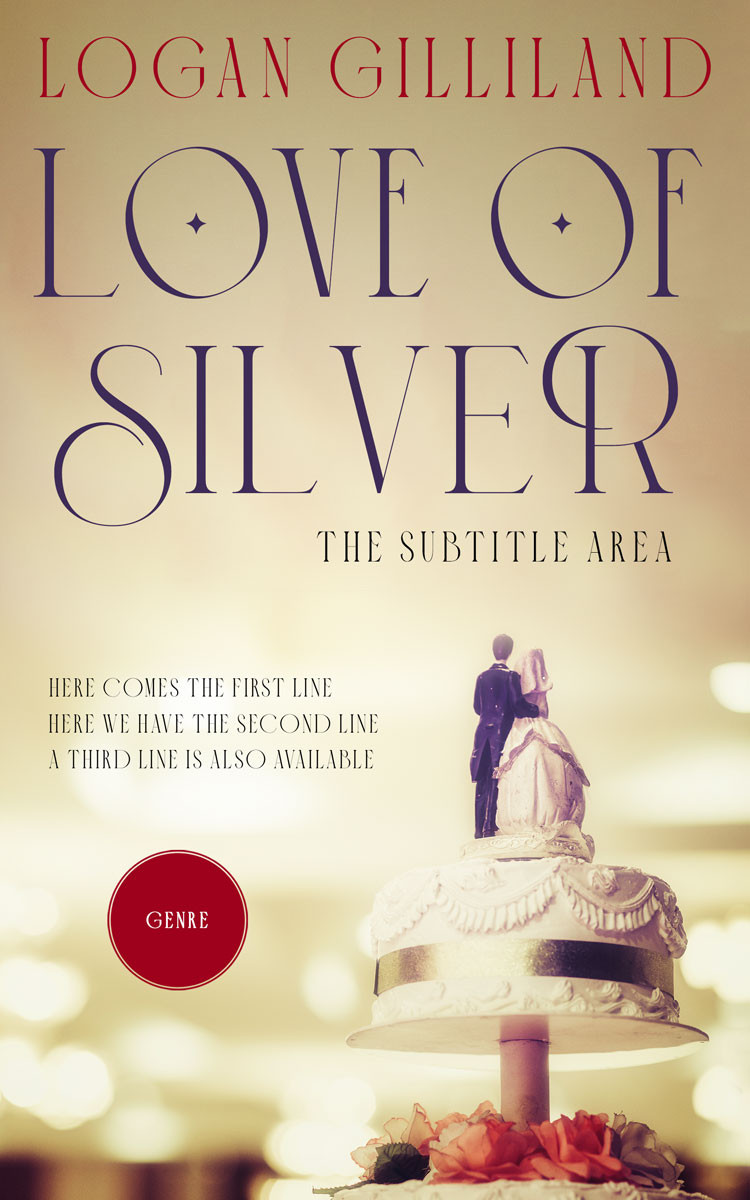 2D view of Premade Romance Book Cover - Grain Brown