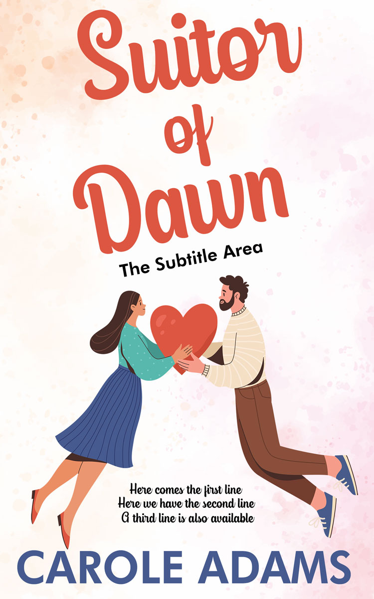 2D view of Premade Romance Book Cover - White Linen