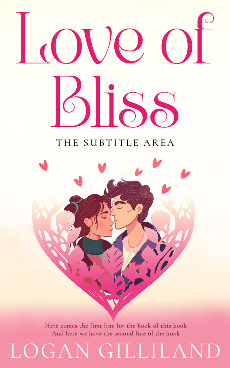 2D view of Premade Romance Book Cover - Linen