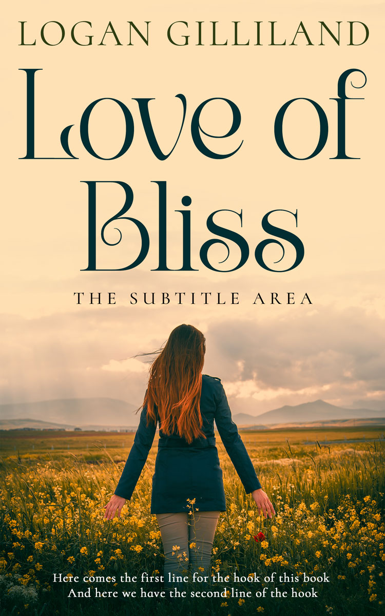 2D view of Premade Romance Book Cover - Green Kelp