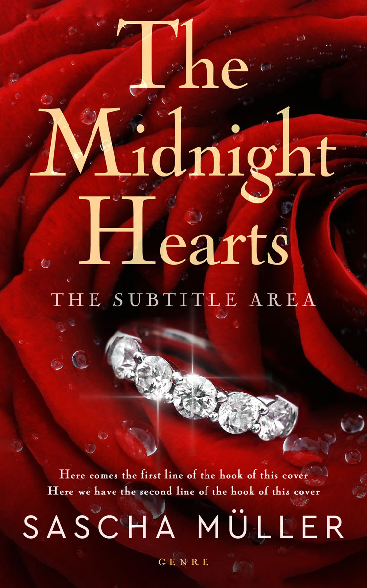 2D view of Premade Romance Book Cover - Dark Tan