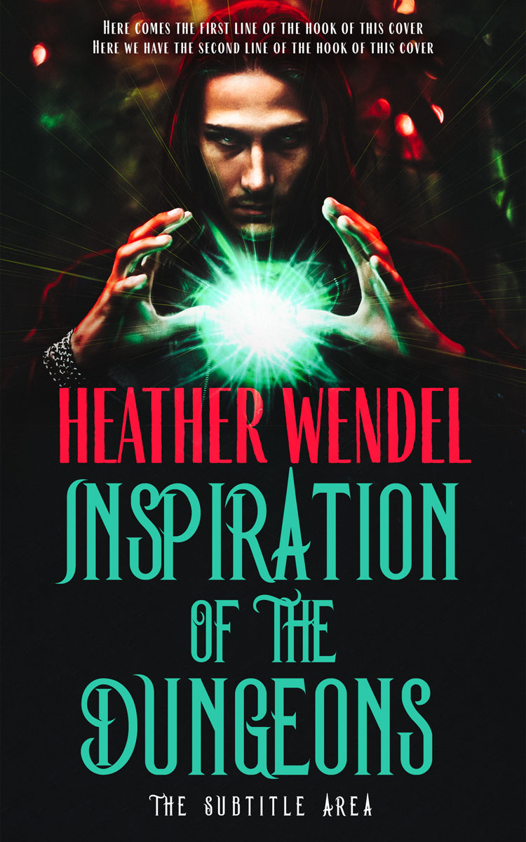 2D view of Premade Fantasy Book Cover - Cod Gray