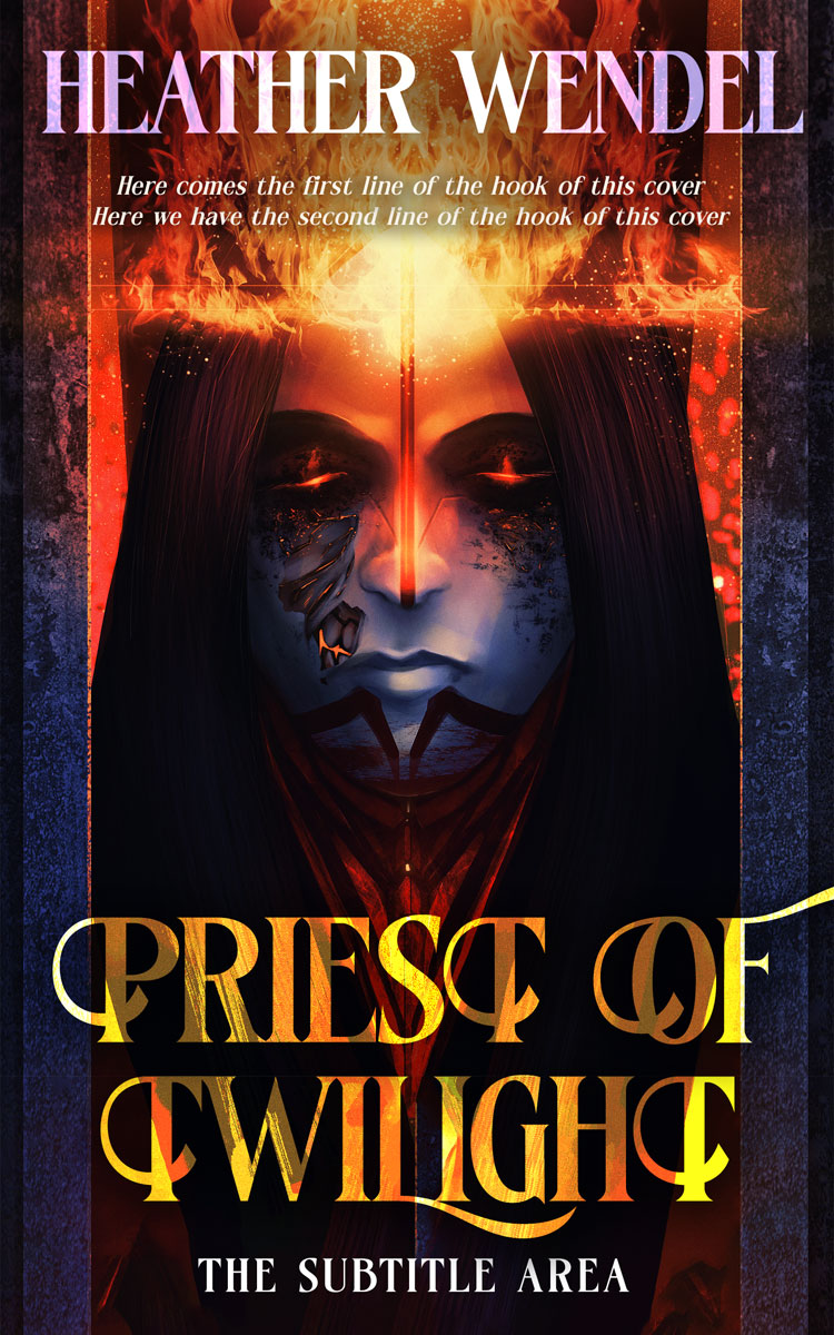 2D view of Premade Fantasy Book Cover - Raw Sienna