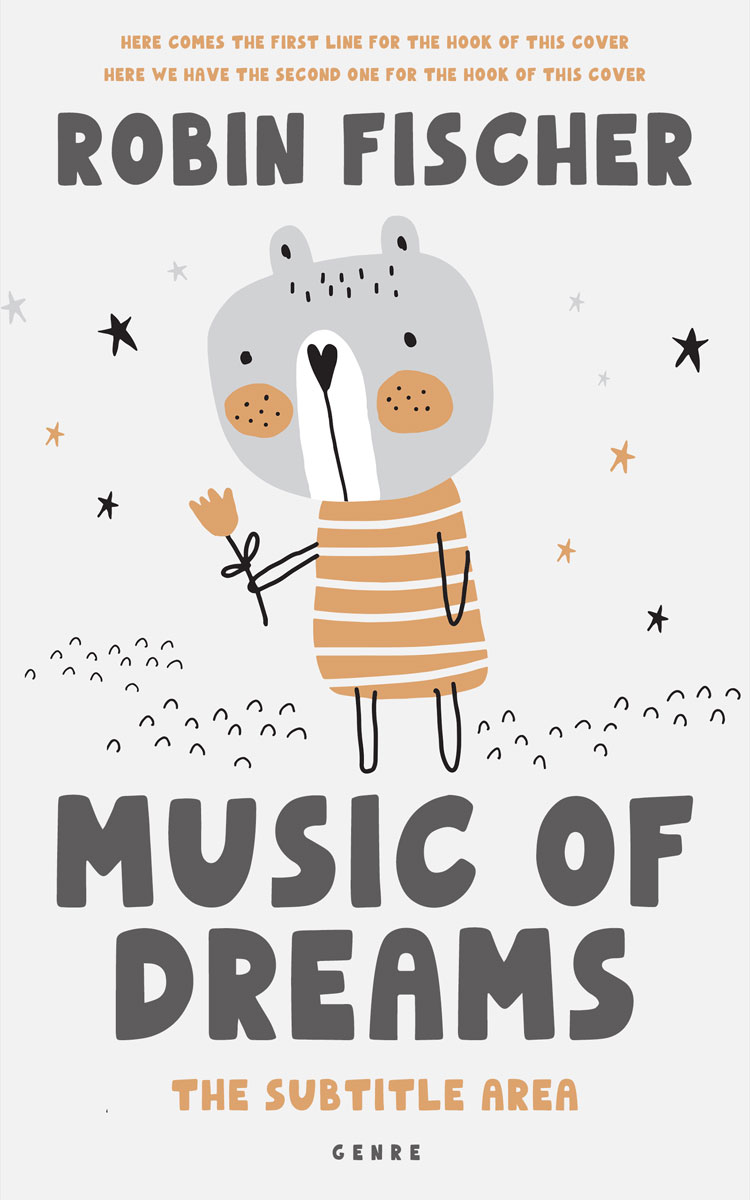 2D view of Premade Abstract Book Cover - Seashell