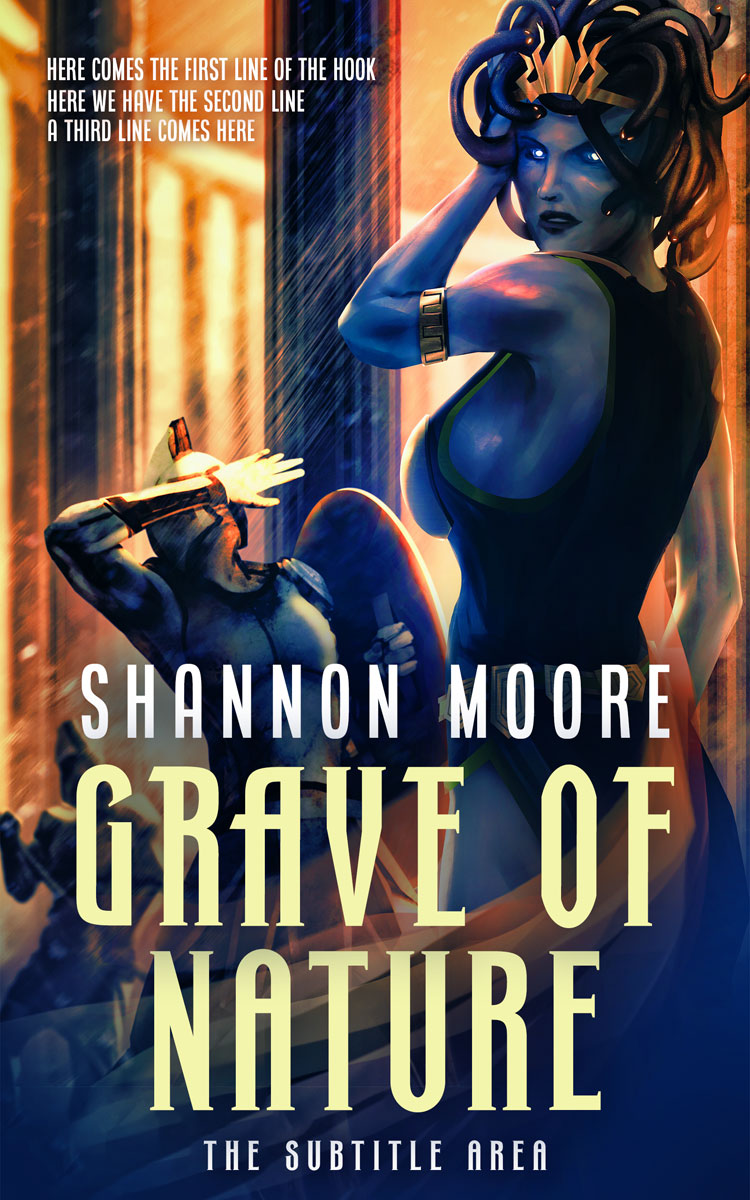 2D view of Premade Fantasy Book Cover - Harvest Gold