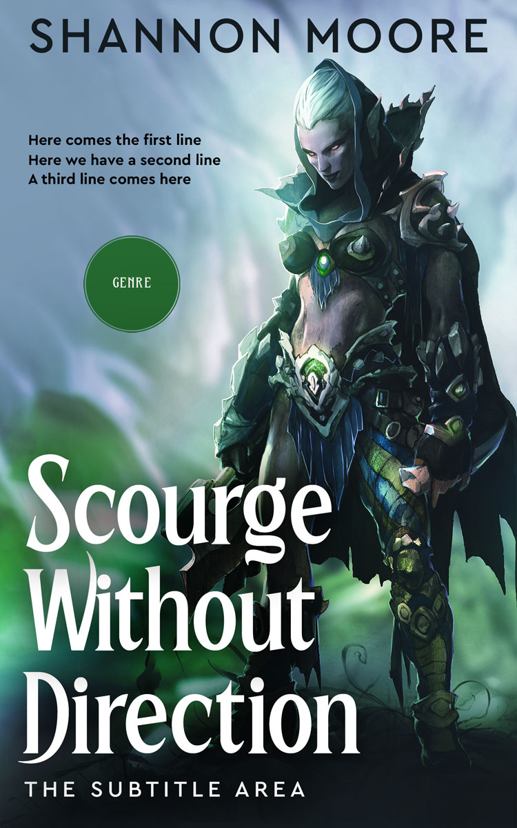 2D view of Premade Fantasy Book Cover - Timber Green