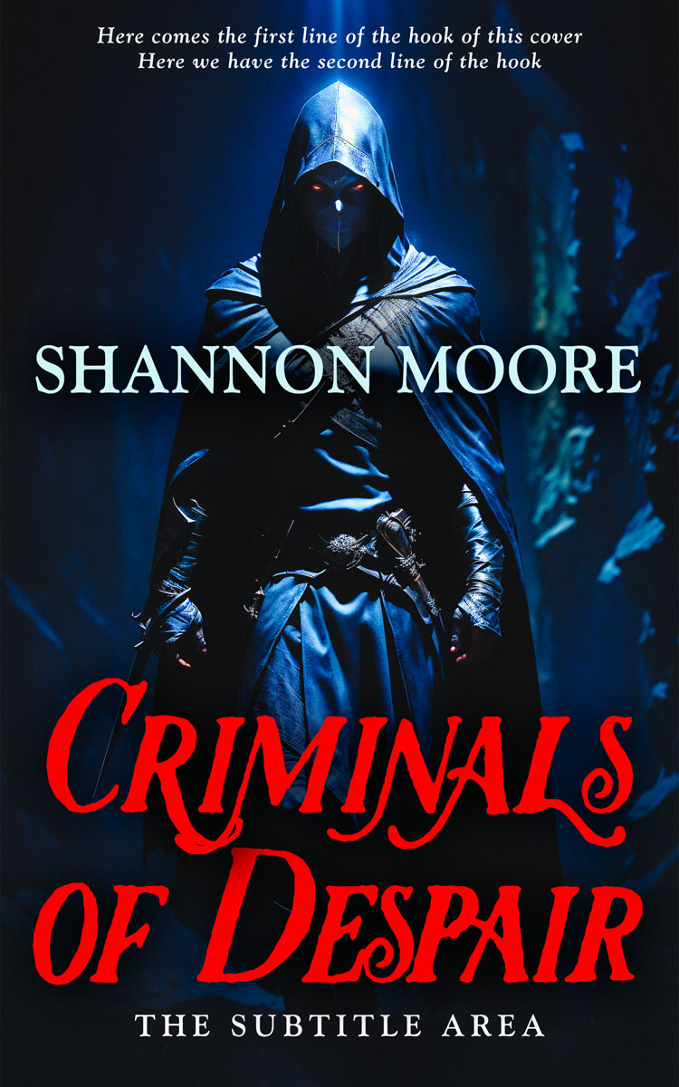 2D view of Premade Fantasy Book Cover - Ebony