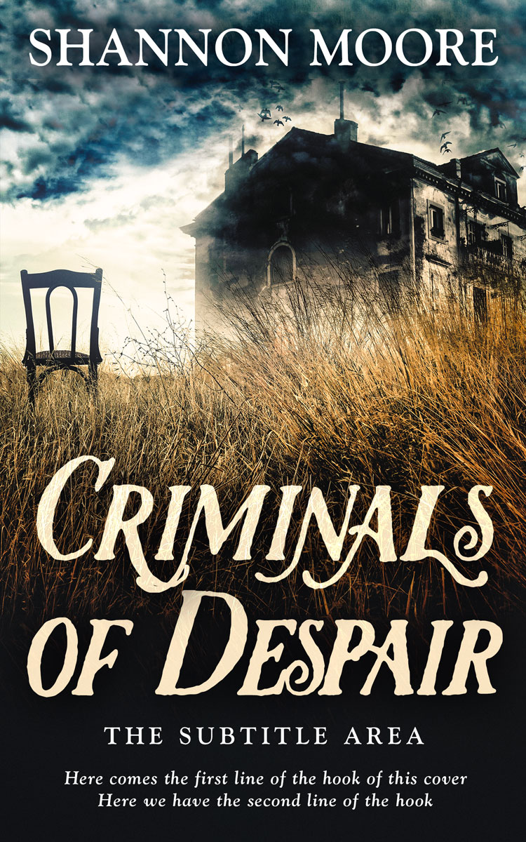 2D view of Premade Horror Book Cover - Grain Brown