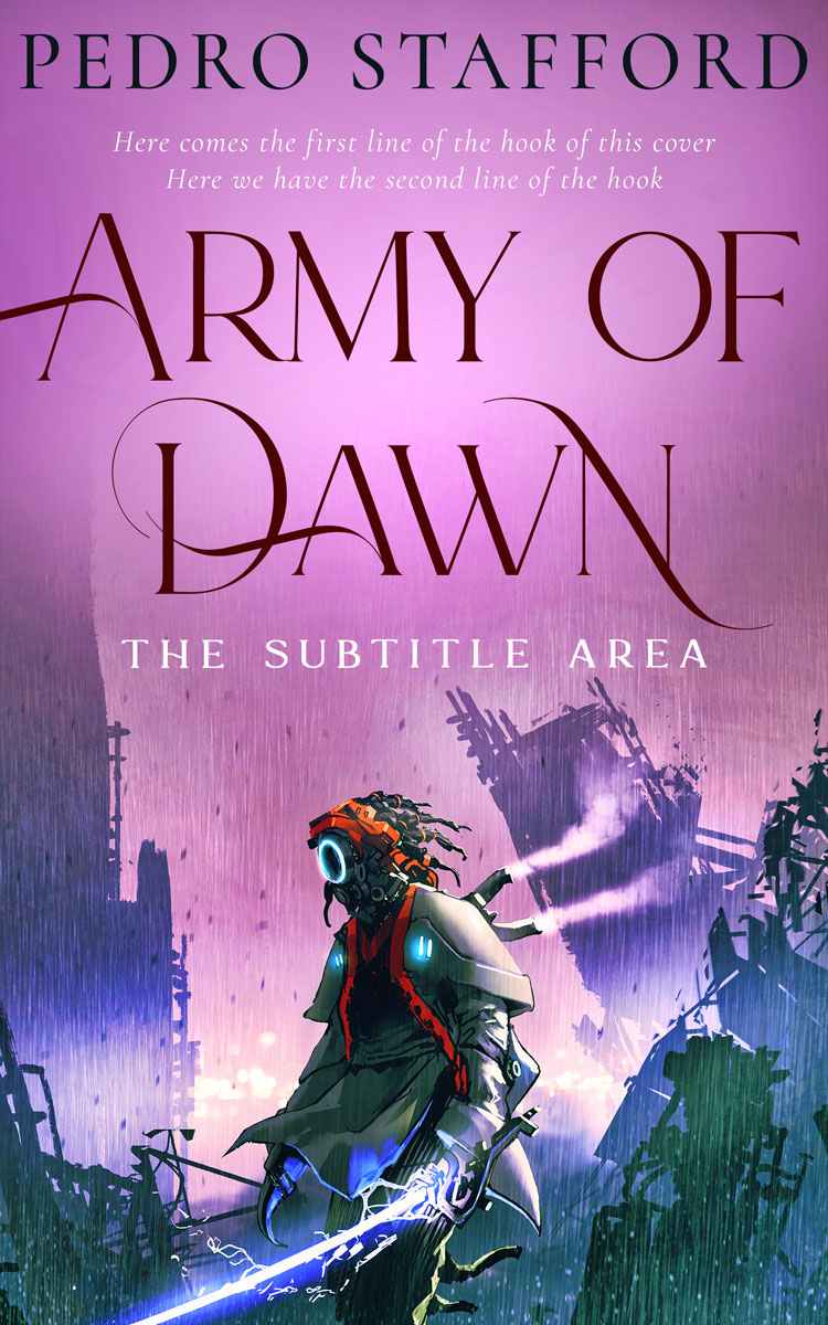 2D view of Premade Apocalyptica Book Cover - East Side