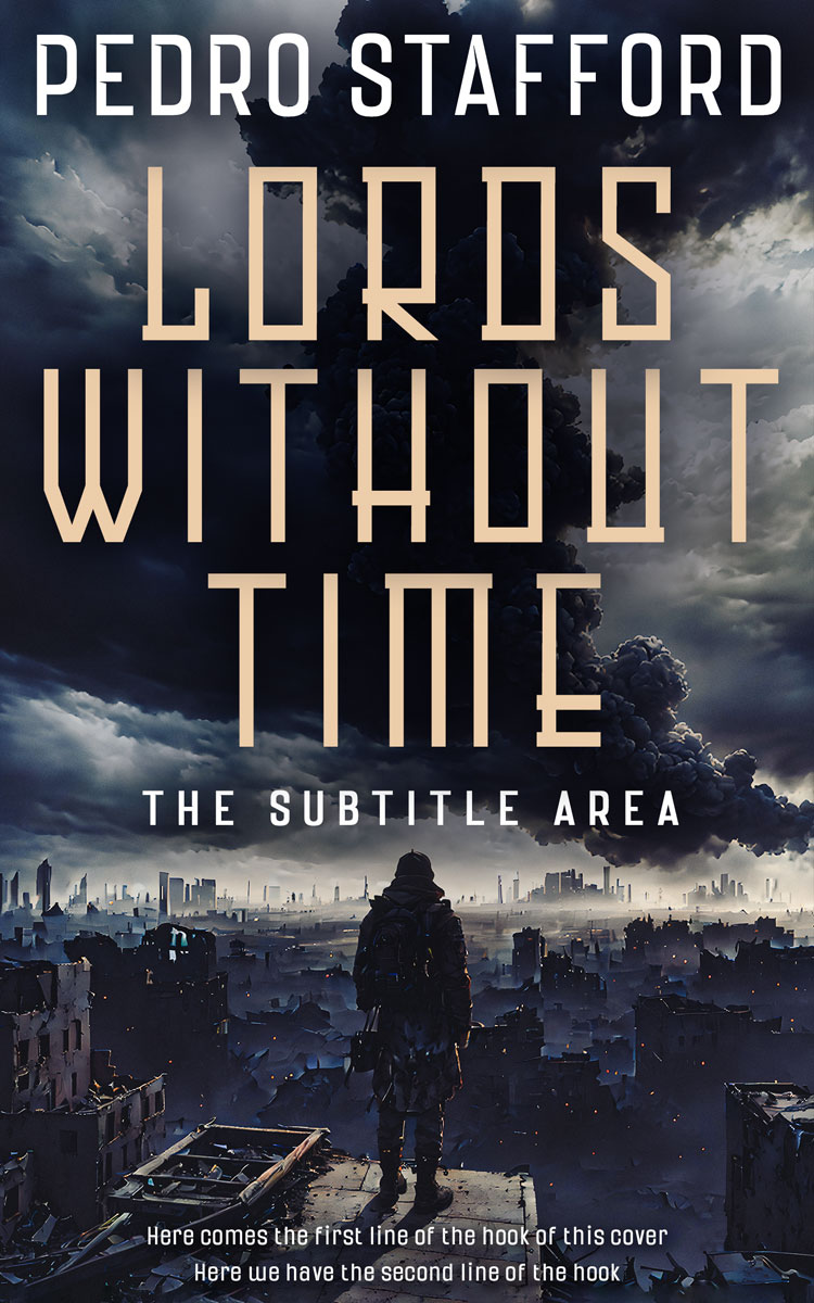 2D view of Premade Apocalyptica Book Cover - Steel Gray