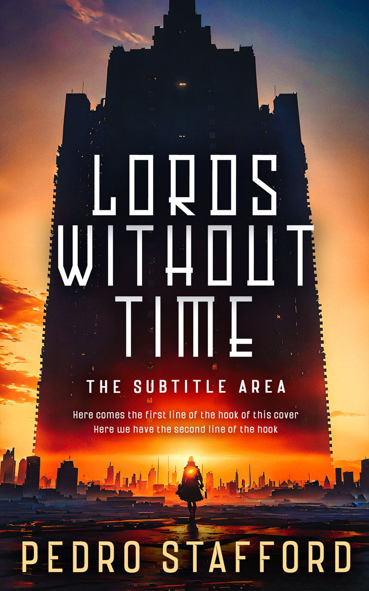 2D view of Premade Apocalyptica Book Cover - Burnt Sienna