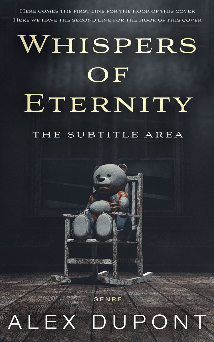 2D view of Premade Horror Book Cover - Shark