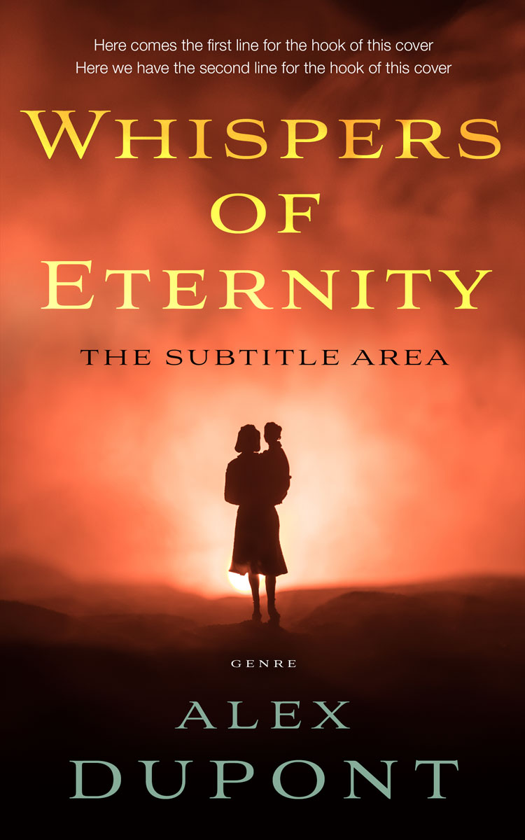 2D view of Premade Horror Book Cover - Red Damask