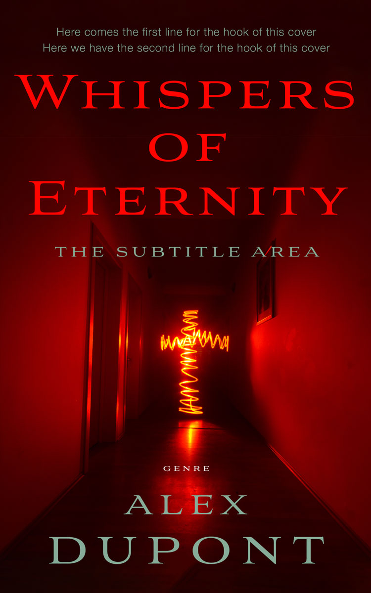 2D view of Premade Horror Book Cover - Sepia Black