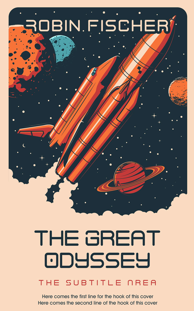 2D view of Premade Science Fiction Book Cover - Mirage