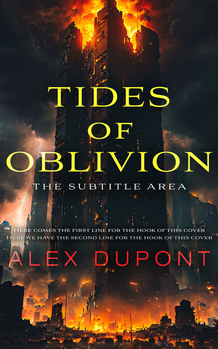 2D view of Premade Apocalyptica Book Cover - Shark