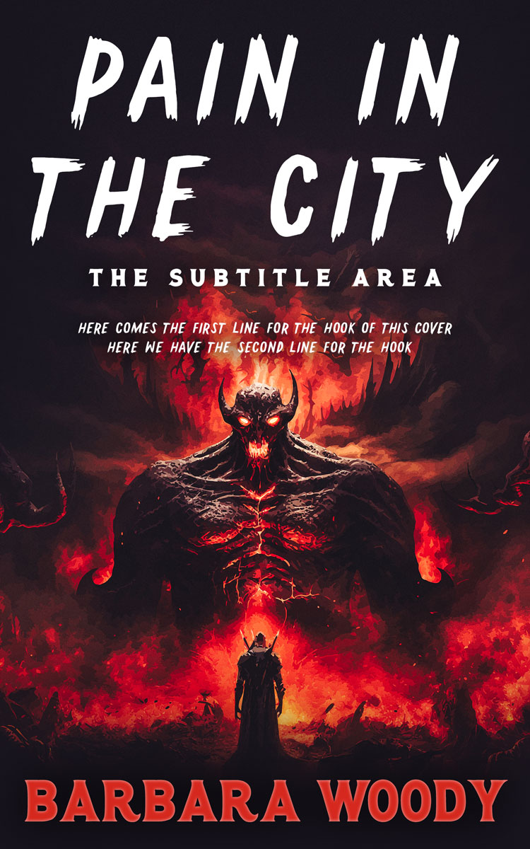 2D view of Premade Horror Book Cover - Thunder