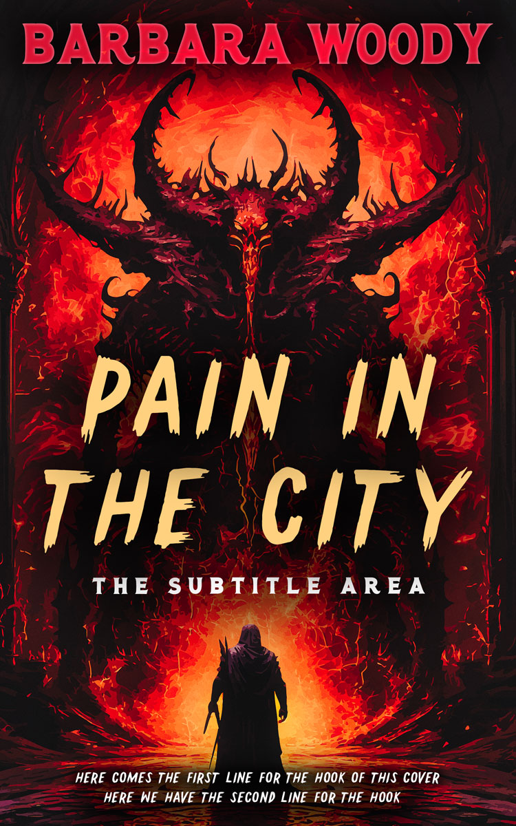 2D view of Premade Horror Book Cover - Cinnabar