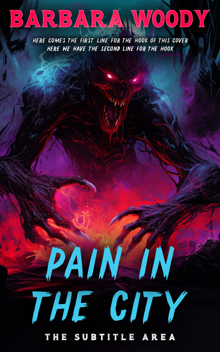 2D view of Premade Horror Book Cover - Cinder